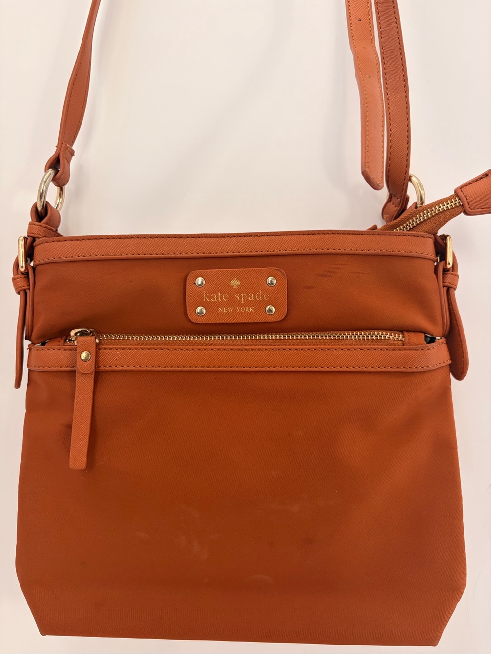 kate spade Burnt Orange Crossbody with Gold Hardware